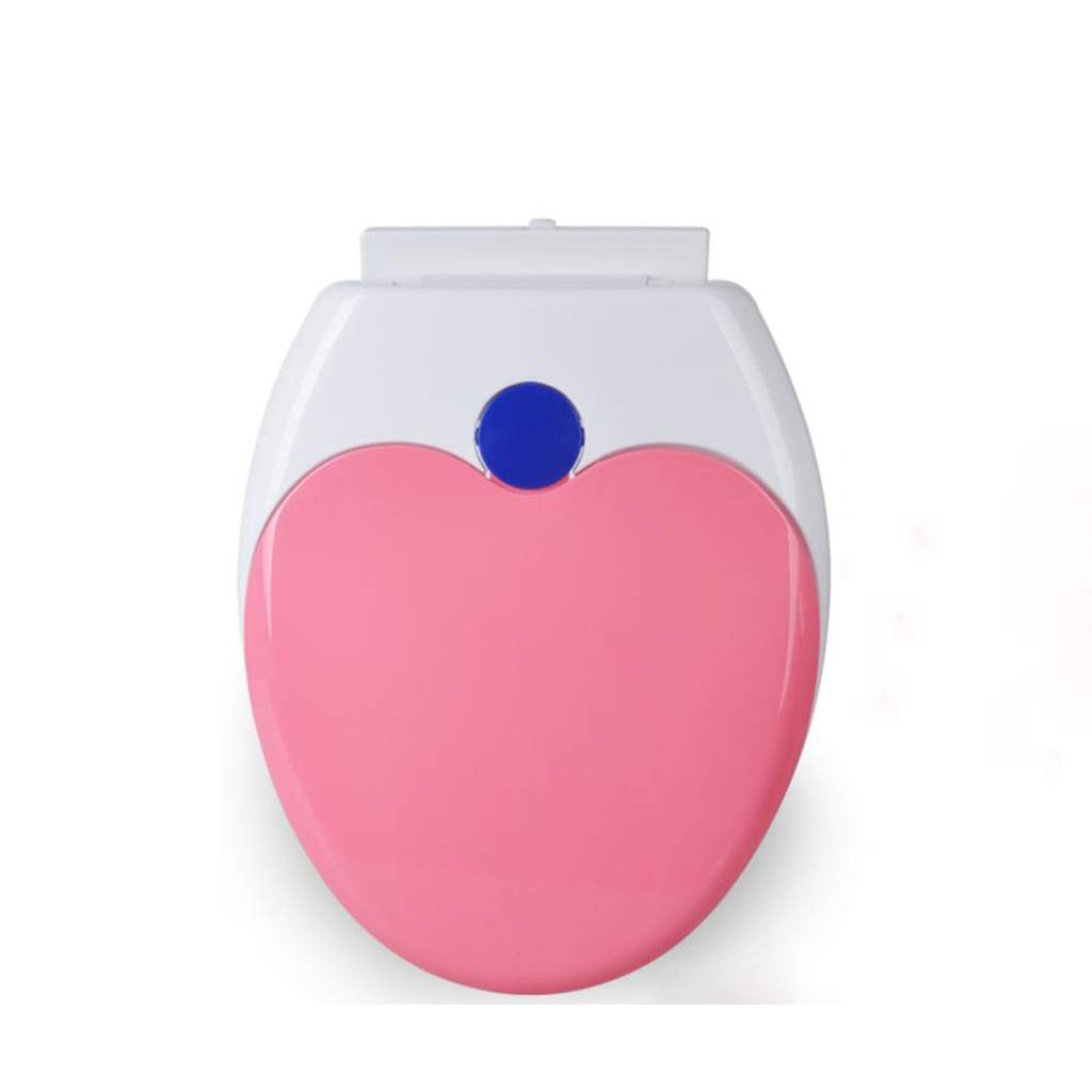**O-Type PP Board Slow-Close Toilet Seat - Easy to Install & Clean, Pink (36-37 x 40-44 cm) - Perfect for Modern Bathrooms & Household Use**