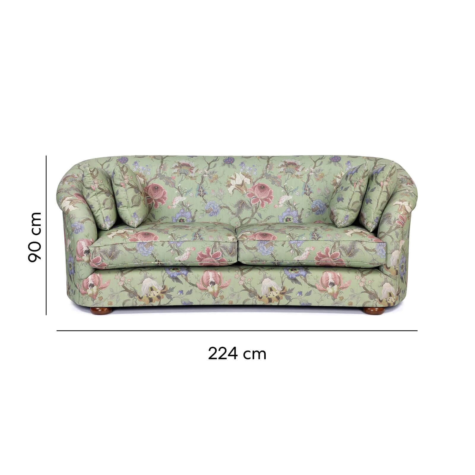 ARTEMIS Cotton Linen Vesper Sofa in Jadeite Green - Modern Farmhouse Living Room Furniture for Cozy Home Decor
