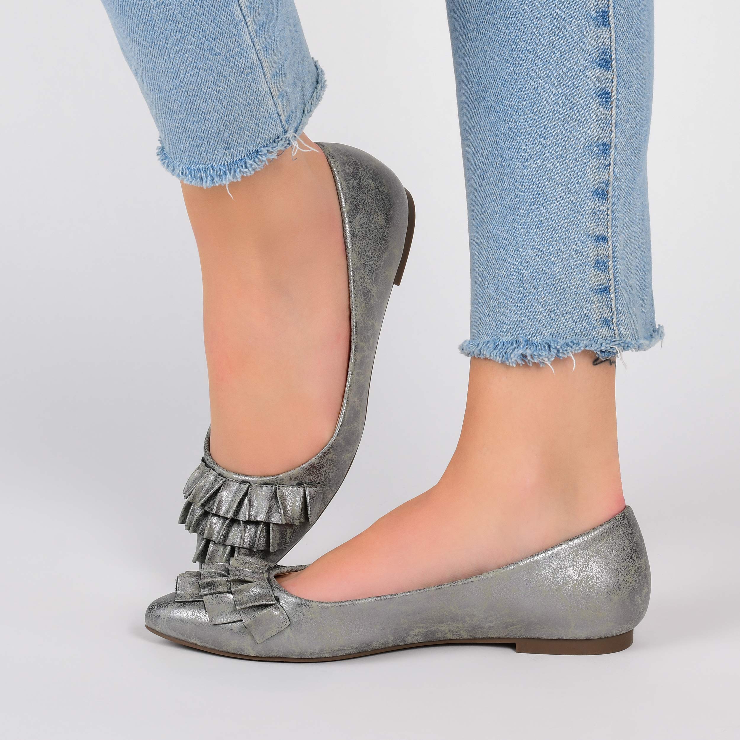 Journee Women's Judy Dress Flats - Comfortable Ballet Flats for Work, Office & Casual Wear - Perfect for Business, Travel & Everyday Use