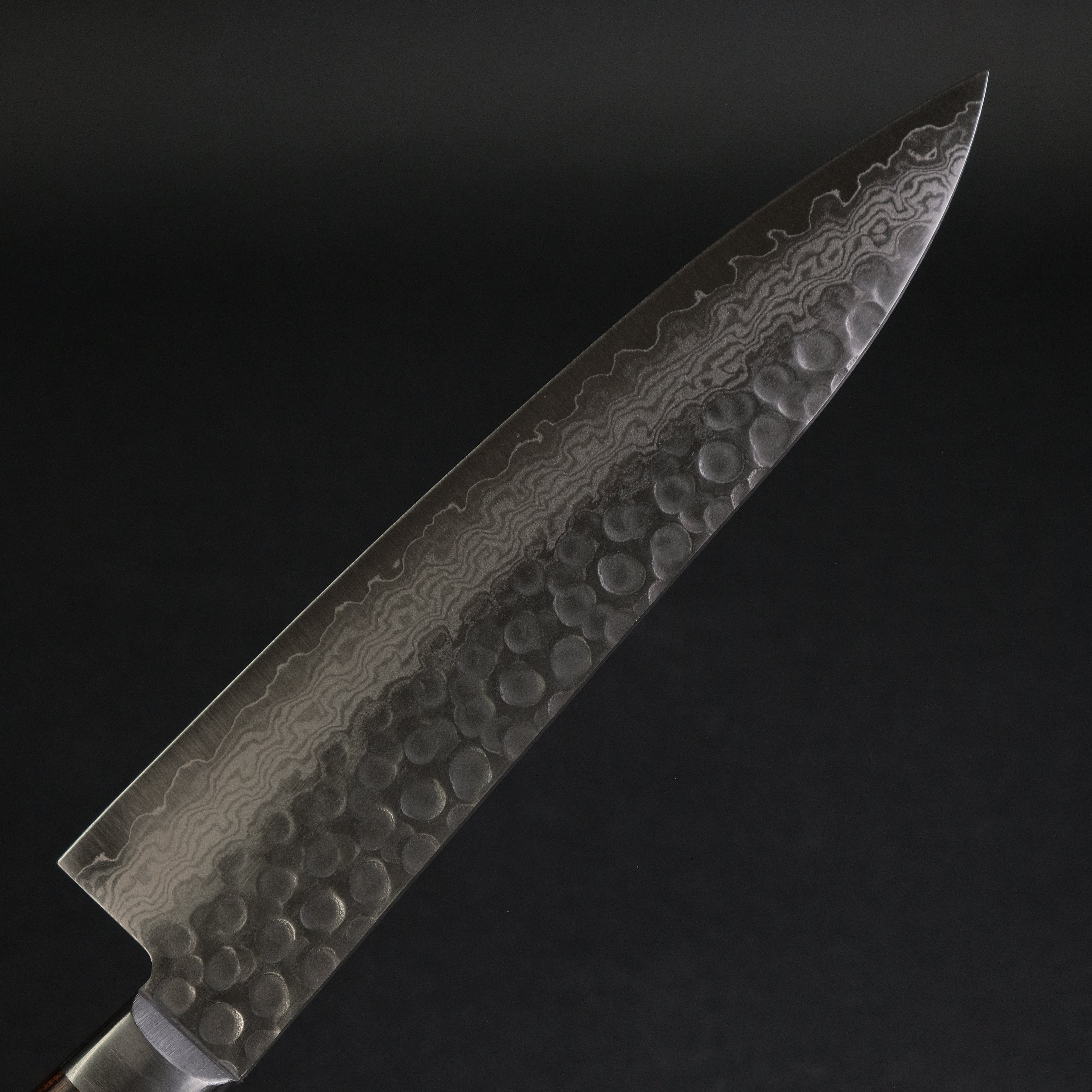 Hitohira HG Tsuchime Damascus Gyuto 180mm Japanese Chef Knife with Imitation Mahogany Handle - Perfect for Slicing, Dicing, and Precision Cooking in Professional Kitchens