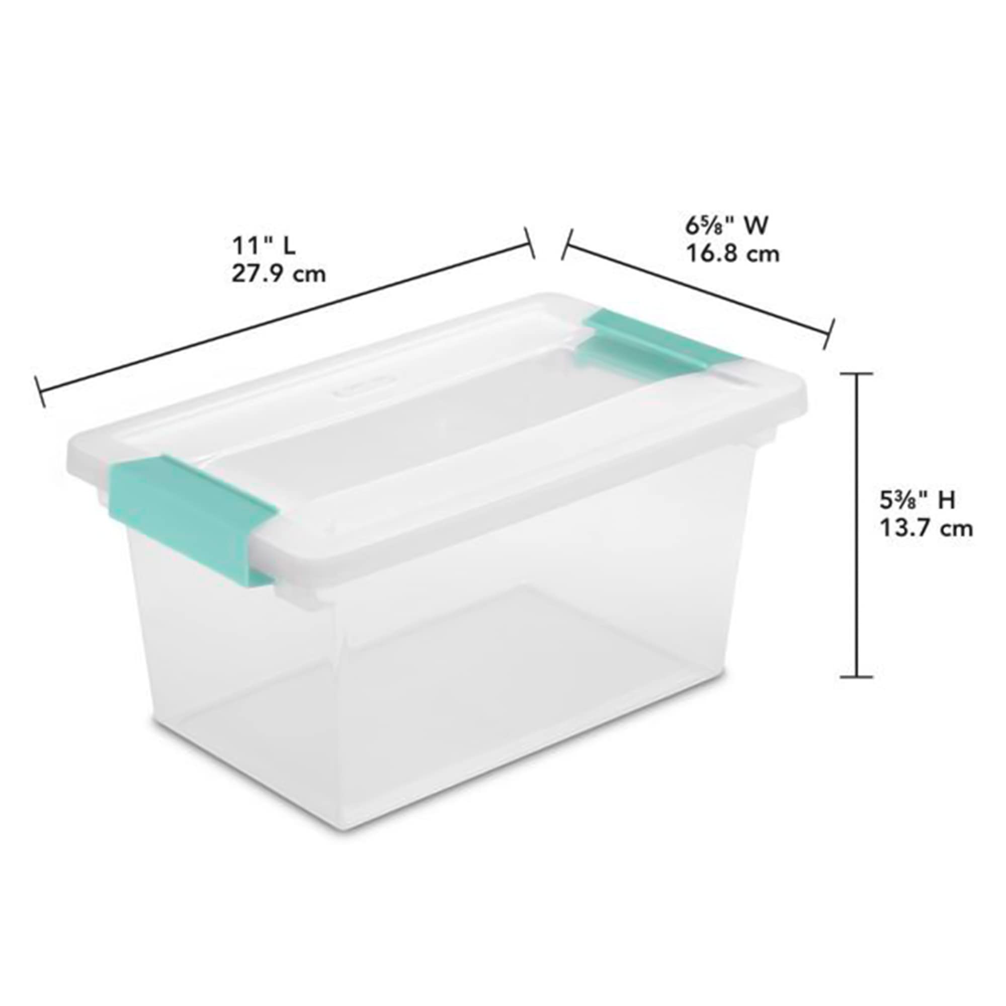 Sterilite 64 Quart Clear Plastic Storage Bins with Latching Lids - 6-Pack Organizer Totes & 4-Pack Medium Clip Boxes for Home Organization, Garage Storage, and Moving Supplies