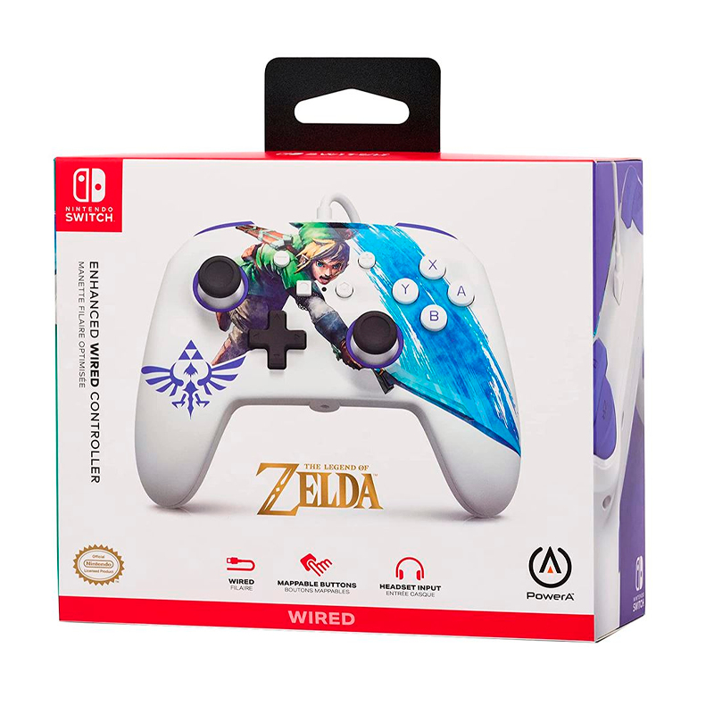 PowerA Nintendo Switch Wired Controller - Zelda Master Sword Edition for Enhanced Gaming Experience | Perfect for Adventure & Action Games