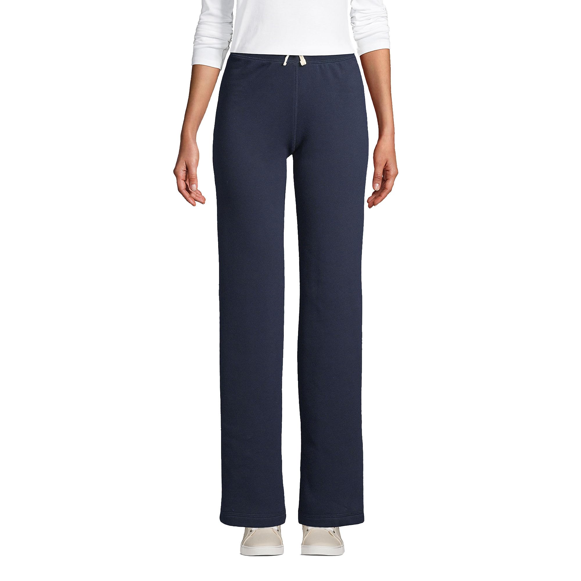 Lands' End Women's School Uniform Sweatpants - Comfortable Fleece Joggers for Class, Work & Casual Wear