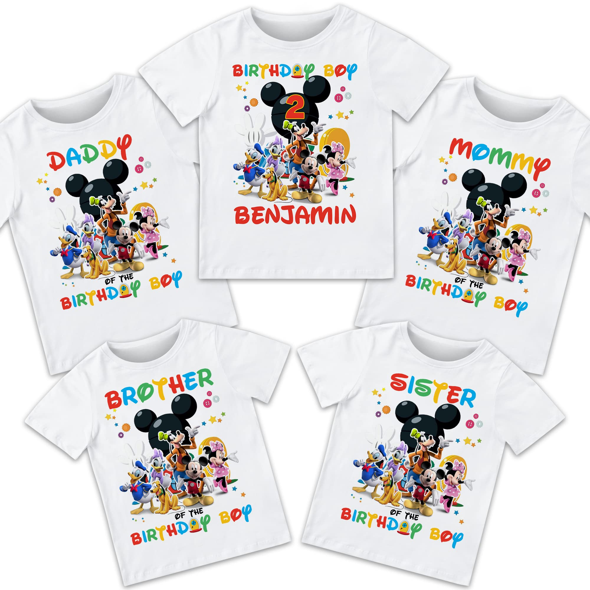 Mickey Mouse Clubhouse Birthday T-Shirt for Kids - Matching Family Party Outfit | Disney Theme Birthday Celebration Shirt for Boys & Girls