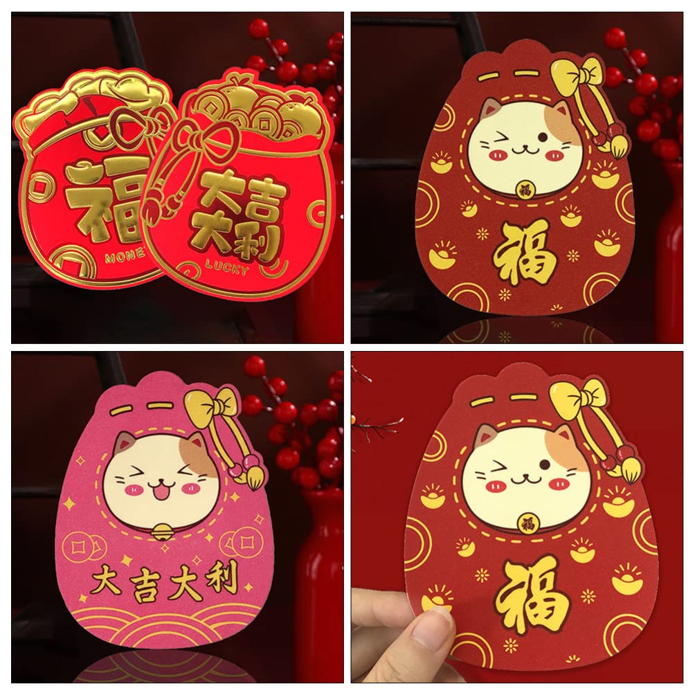 24pcs Chinese New Year Red Envelopes - Cute Cartoon Lucky Money Envelopes for Spring Festival, Asian Decor & Gift Giving | Perfect for Lunar Celebrations, Birthday Gifts & Cultural Events