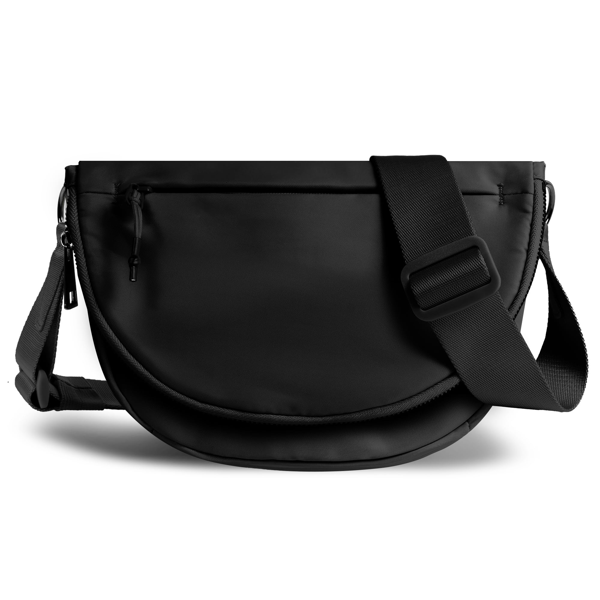 Stylish Unisex Nylon Crescent Moon Shoulder Bag - Adjustable Strap Foldable Crossbody Purse for Women & Men | Perfect for Travel, Shopping & Everyday Use