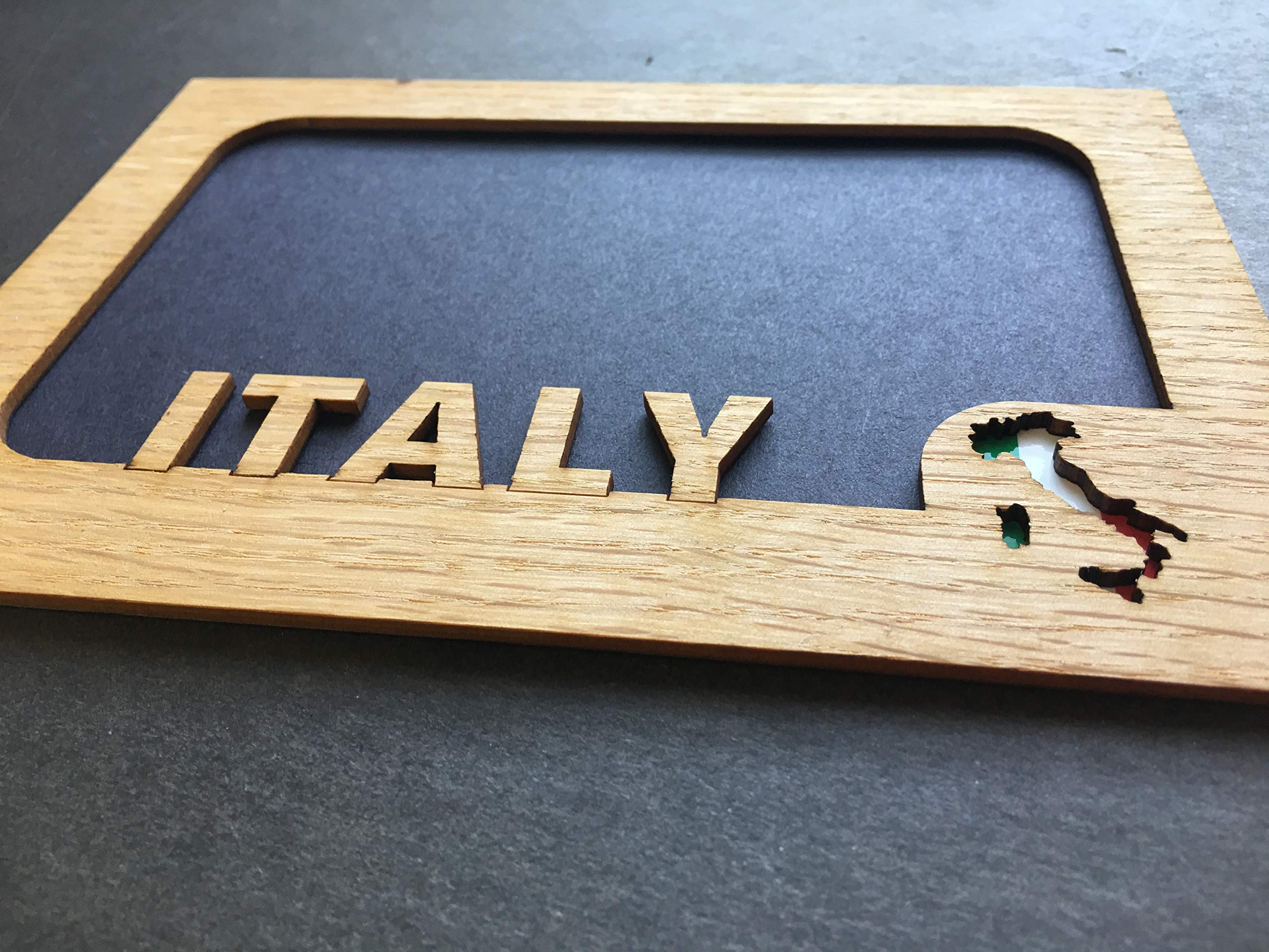 Personalized Italy Travel Photo Frame - Holds 5x7 & 4x6 Pictures - Perfect for Vacation Memories, Home Decor & Gift Giving
