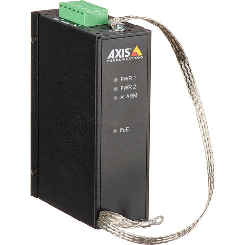 Axis Communications T8144 60W Industrial PoE Midspan - Power Over Ethernet Injector for IP Cameras, Wireless Access Points & Network Devices (Ideal for Surveillance Systems & Office Networks)