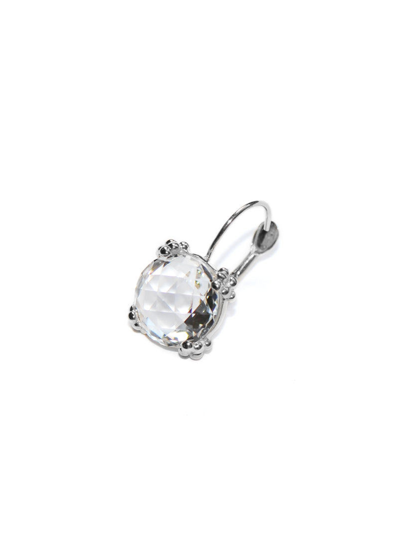 Dewdrop Cluster Earrings - Clear Topaz & Sterling Silver Dangle Earrings for Women | Perfect for Weddings, Parties & Evening Events