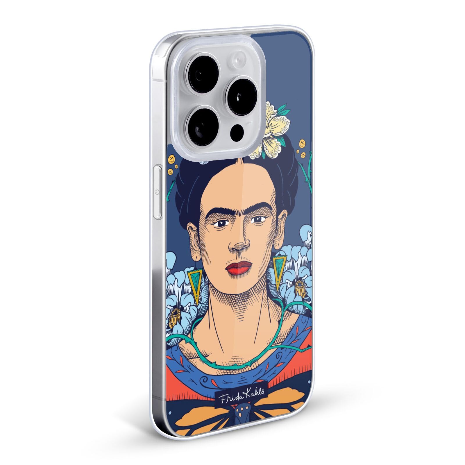 Officially Licensed Frida Kahlo Floral Sketch Soft Gel Phone Case for Apple iPhone 12 Mini - Artistic Protective Cover for Everyday Use, Travel & Gifting