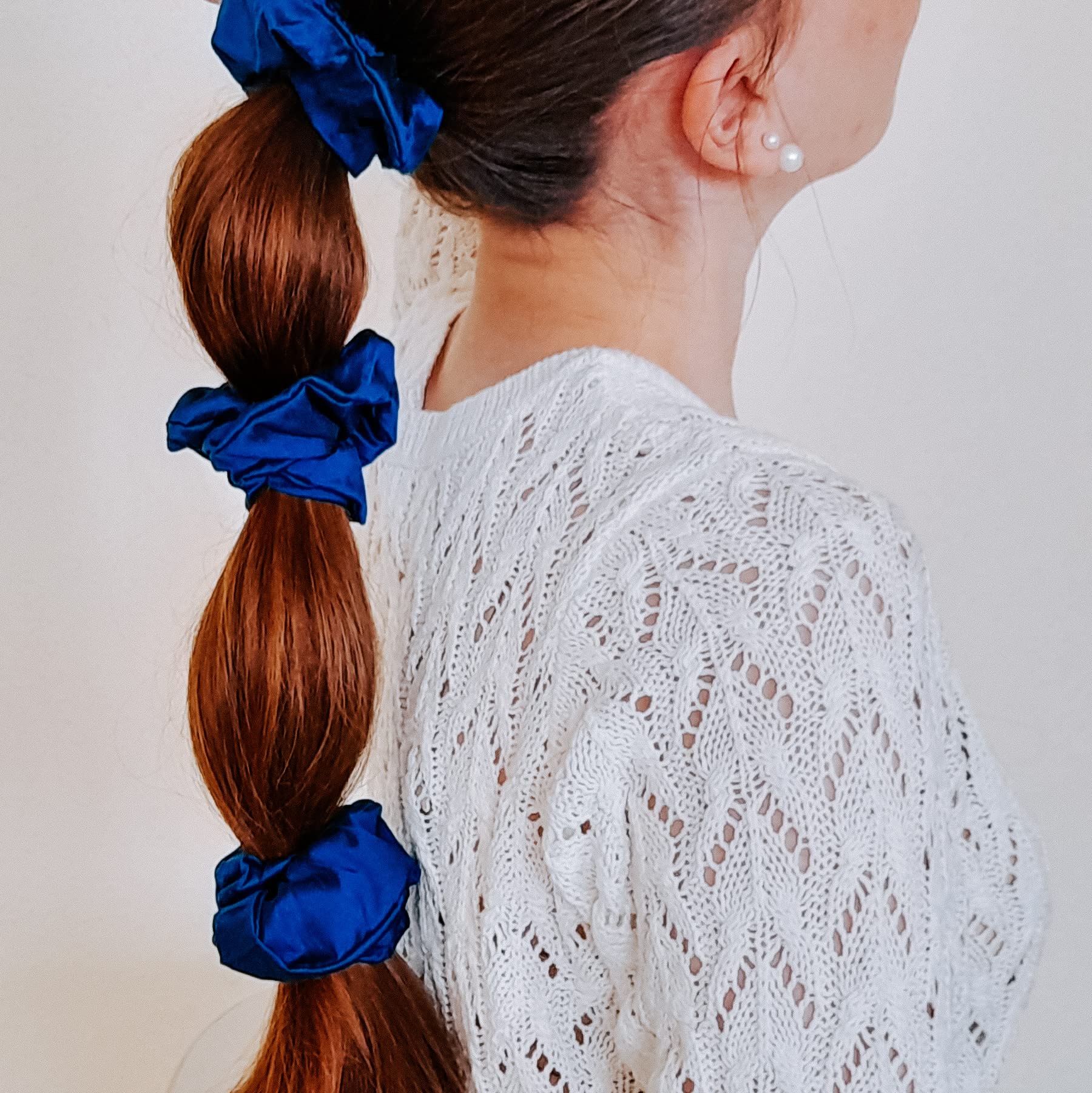 Silk Hair Scrunchies for Women - Ballet & Sleep Accessories by IMEL Studio (100% Silk) - Perfect for Dance & Night Care