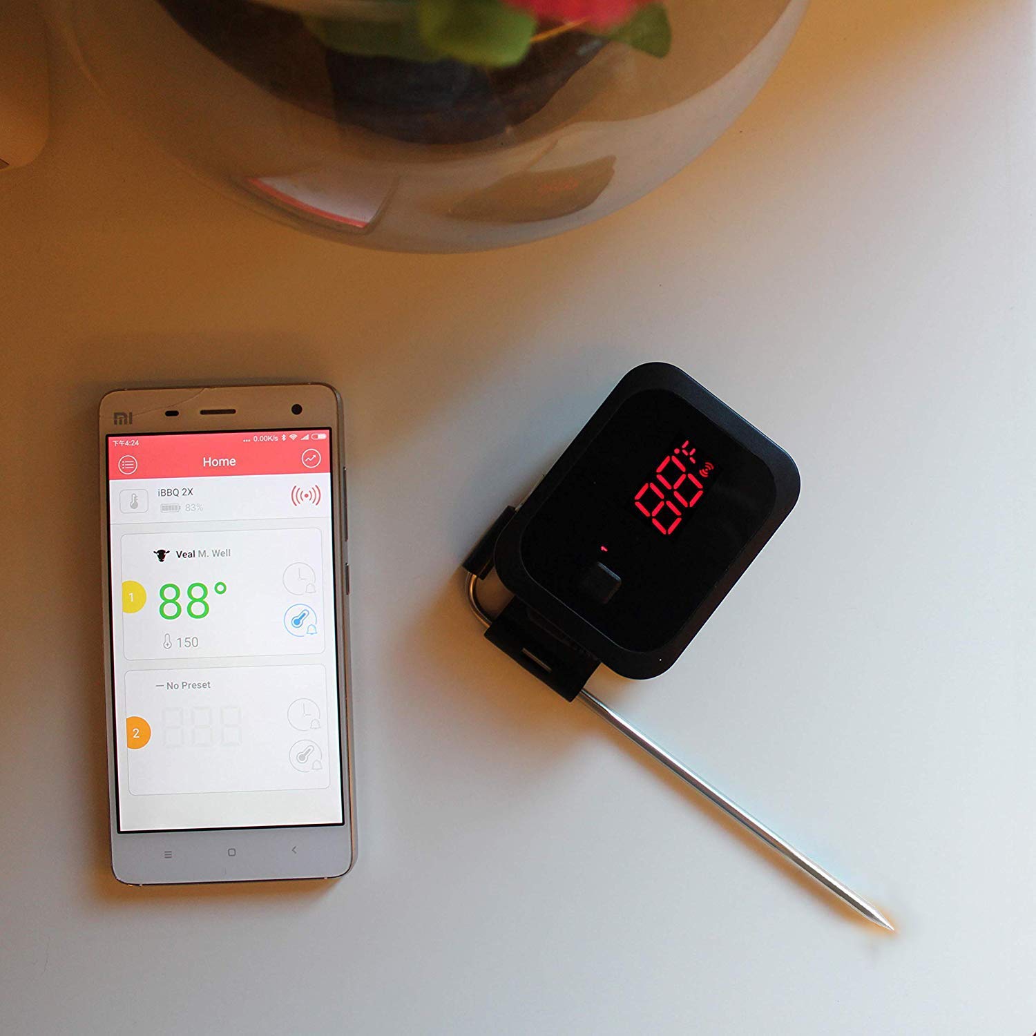 Inkbird IBT-2X Wireless Bluetooth Meat Thermometer for BBQ Grill & Oven - Dual Probe Digital Cooking Thermometer with 150ft Range, Timer & Alarm | Perfect for Smoking, Grilling, Baking & Roasting