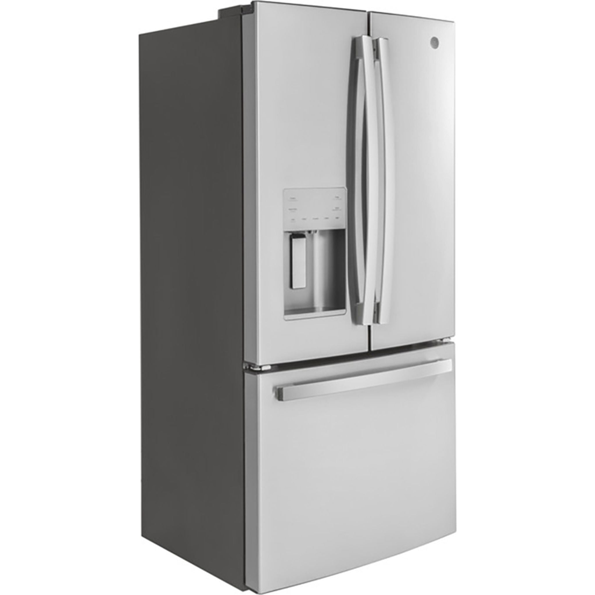 GE Profile PFE24HYRCFS 24-Inch Bottom Freezer Refrigerator - Fingerprint Resistant Stainless Steel - Energy Efficient French Door Fridge for Kitchen, Home, and Office Use