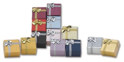 10 Pack Blue Square Boxes with Lids - Stackable Storage Containers for Organizing Home, Office, or Craft Supplies - Perfect for Gift Packaging, Party Favors & Small Item Storage