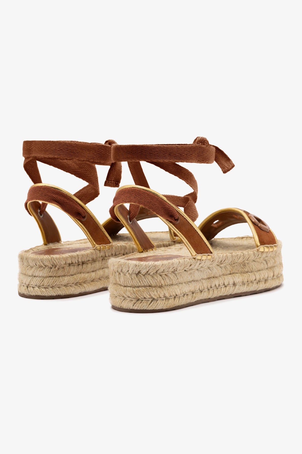 Milan Espadrille Flatform Sandals - Caramel Suede Women's Summer Wedges | Perfect for Beach, Vacation & Casual Outfits