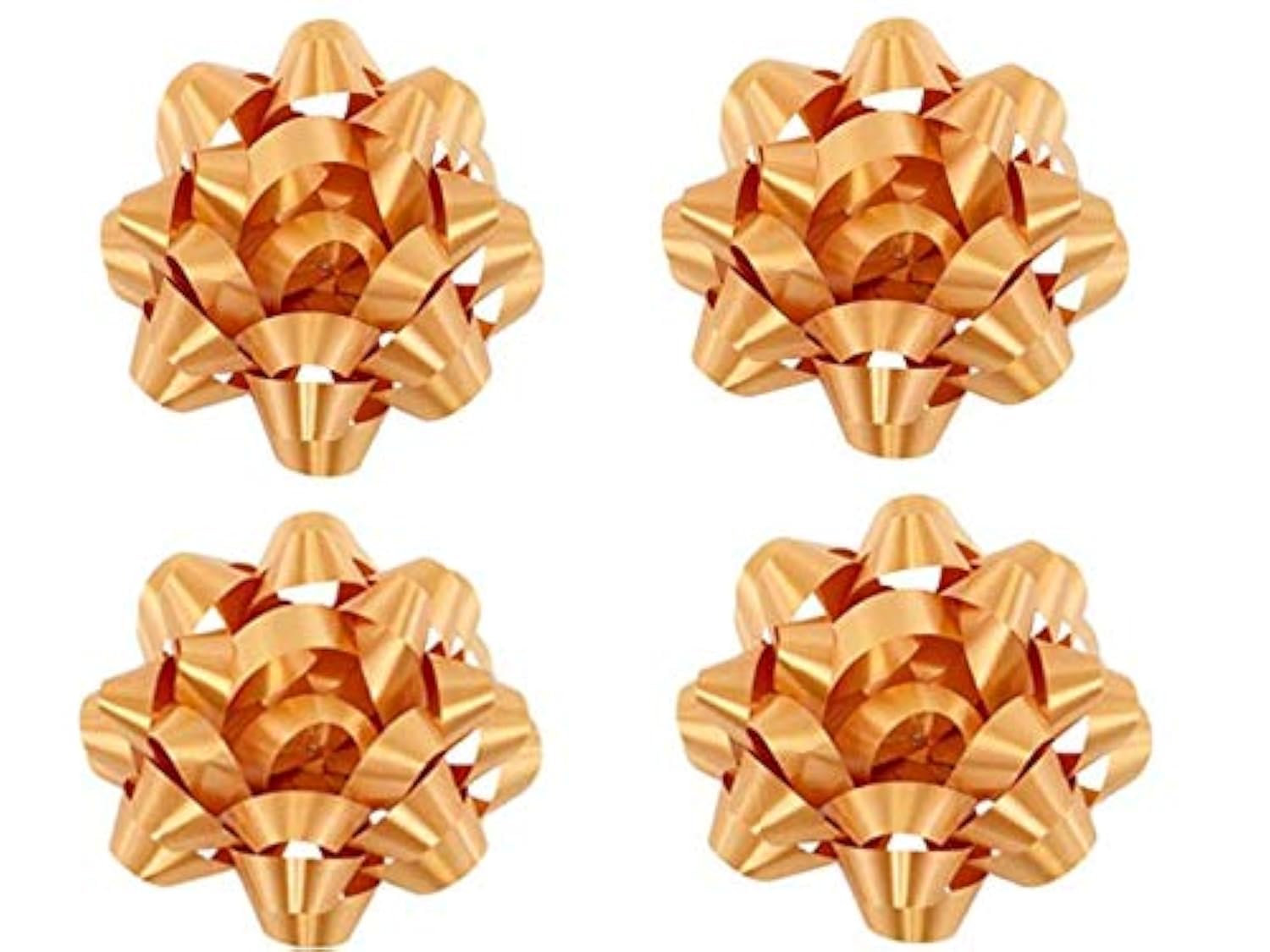 Gold Satin Gift Bows - 4