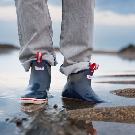 Xtratuf Flat 6 Ankle Deck Boots - Waterproof Non-Slip Fishing & Work Boots for Men & Women - Perfect for Boating, Hiking, and Outdoor Activities