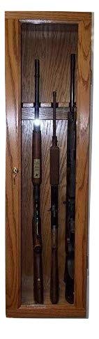 Red Oak Gun Cabinet - Secure Storage for 4 Rifles | Perfect for Home, Office & Hunting Lodge Gun Safety