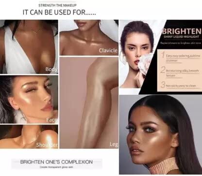 Plethora Iconic Illuminator Highlighter - 3 Pack Face Makeup for Glowing Skin | Natural Glow for Cheekbones, Nose & Cupid's Bow | Perfect for Daytime & Nighttime Makeup Looks