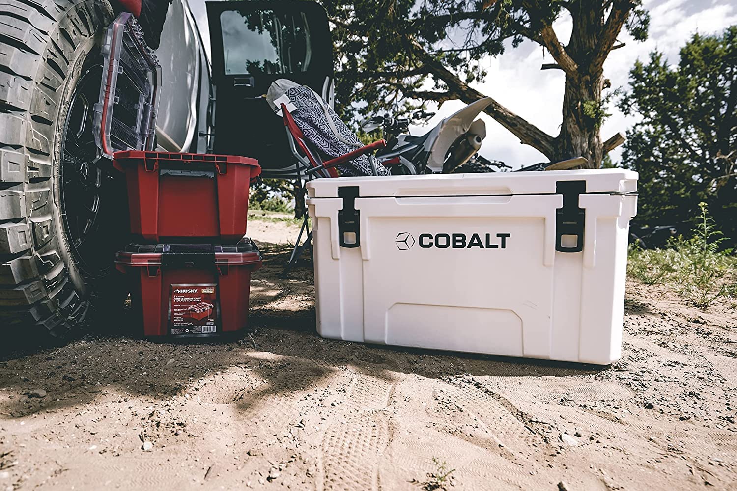 Premium Cobalt 55 Quart Roto-Molded Super Ice Cooler - Heavy Duty Large Ice Chest Keeps Ice for 3+ Days | Perfect for Camping, Beach Trips, Tailgating & Outdoor Adventures