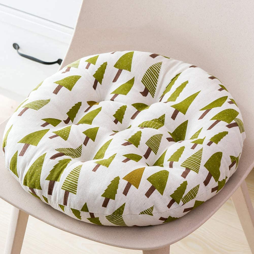 **Breathable Round Seat Cushion 18x18 Inch - Thick Cotton & Linen Chair Pad for Office, Dining, Computer Chairs - Home & Office Comfort (45x45cm)**    *(Perfect for Long Sitting Sessions, Work Desks, Dining Tables, and Ergonomic Support)*