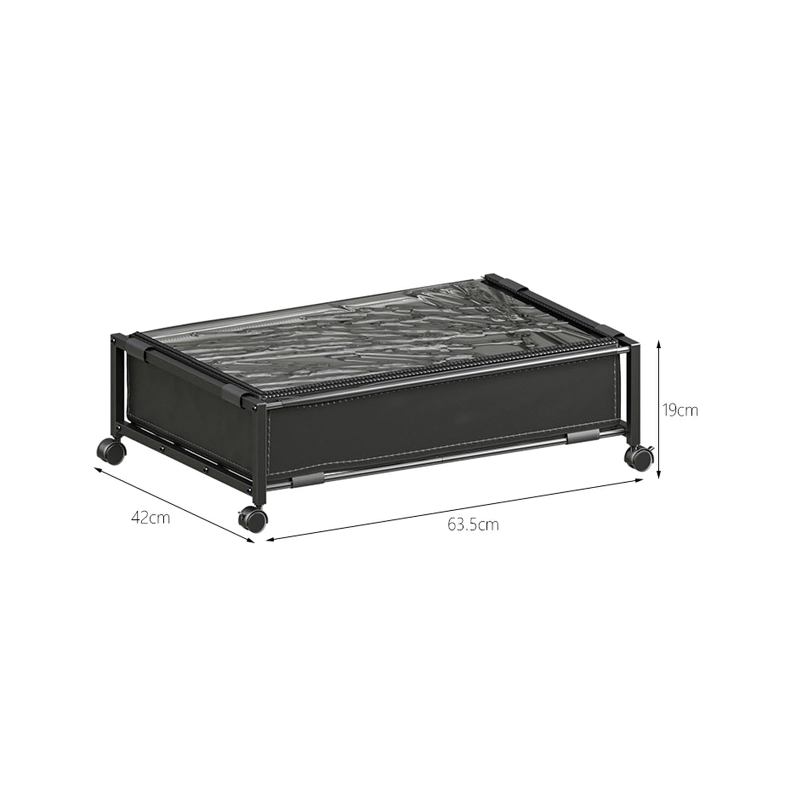 Under Bed Storage Organizer - Rolling Storage Drawer with Wheels for Blankets, Clothes & Seasonal Items | Space Saving Bedroom Storage Solution for Dorm, Apartment & Guest Rooms | Multipurpose Underbed Storage Bin for Home Organization