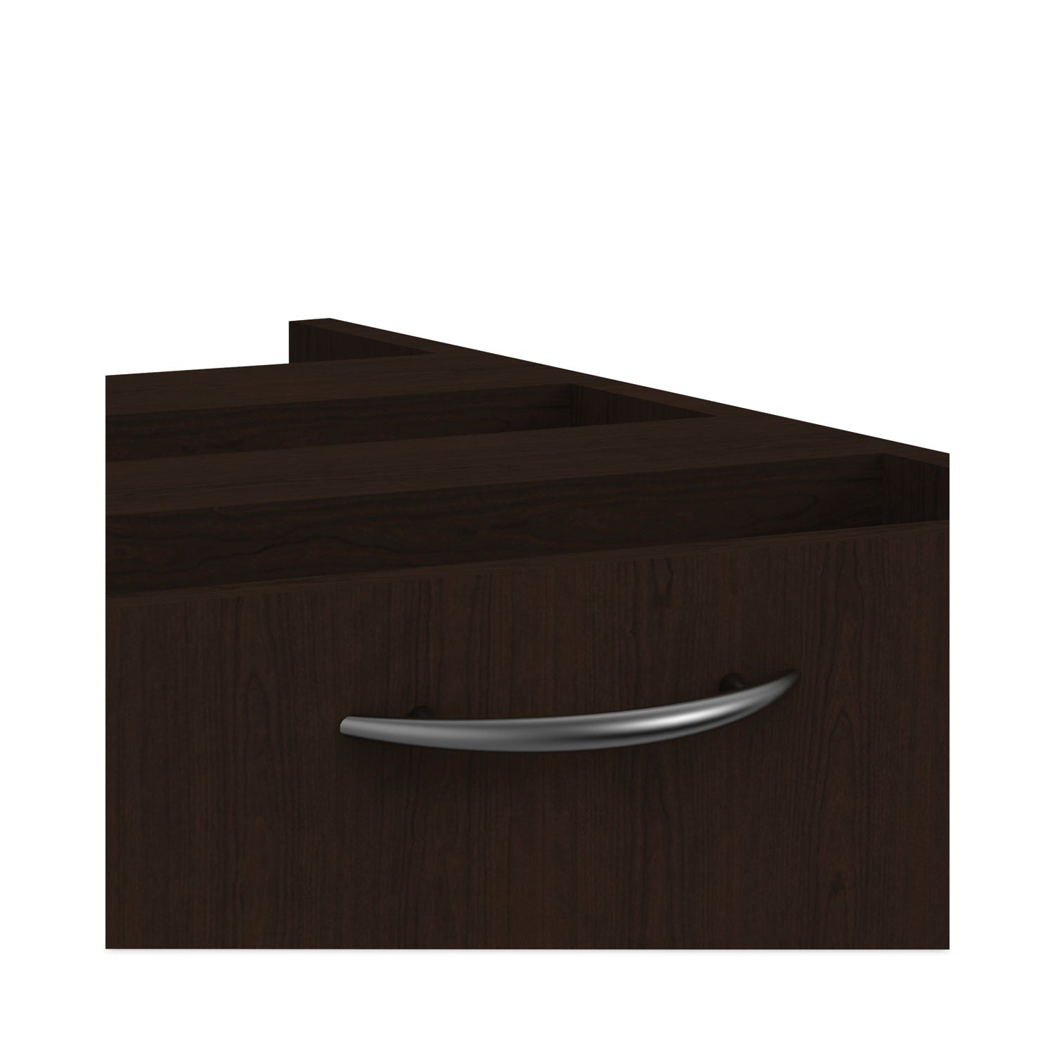 Alera Valencia Series Full Pedestal File Cabinet - 2 Drawer Legal/Letter Size Storage - Left or Right Opening - Espresso Finish (15.63