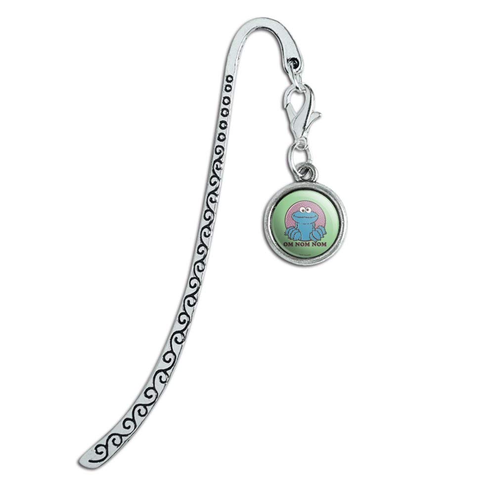 Sesame Street Cookie Monster Om Nom Nom Metal Bookmark - Fun Character Book Marker with Charm for Kids & Adults - Perfect for Reading, Gifts & Book Lovers