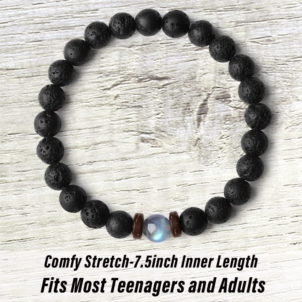 Personalized Bead Bracelet for Nephew - Thoughtful Graduation, Christmas, Valentine's, Father's Day & Easter Gift from Aunt/Uncle | Unique Aunt-Nephew Keepsake for Special Occasions | Perfect Stocking Stuffer & Meaningful Present for Celebrations