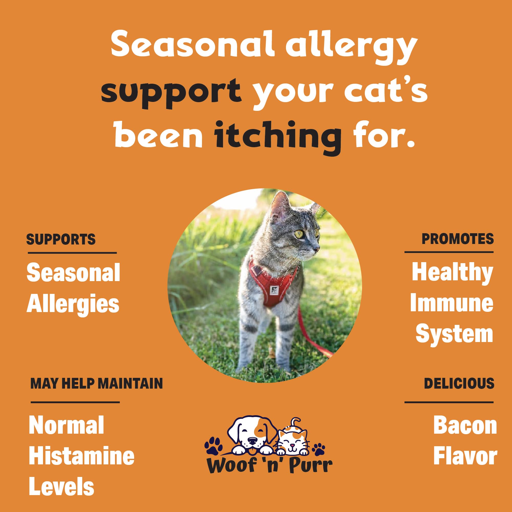 Natural Allergy Relief for Cats - Organic Itch & Skin Soothing Supplement for Feline Allergies - Supports Immune Health - 1 fl oz - Perfect for Seasonal Allergies & Skin Irritations