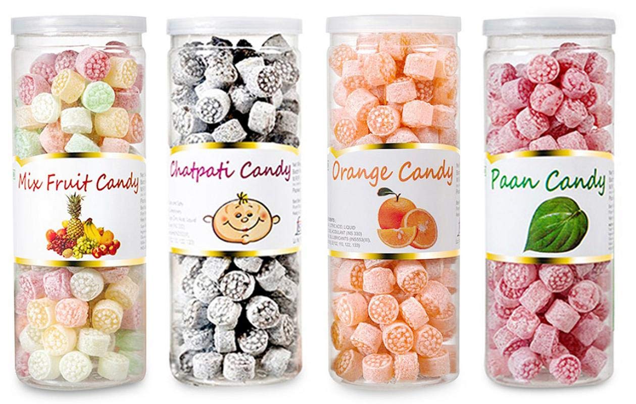 Shadani India Mix Fruit Chatpati Orange Paan Candy - 230g Pack of 4 | Assorted Flavors Indian Sweets | Perfect for Parties, Gifts & Dessert Lovers