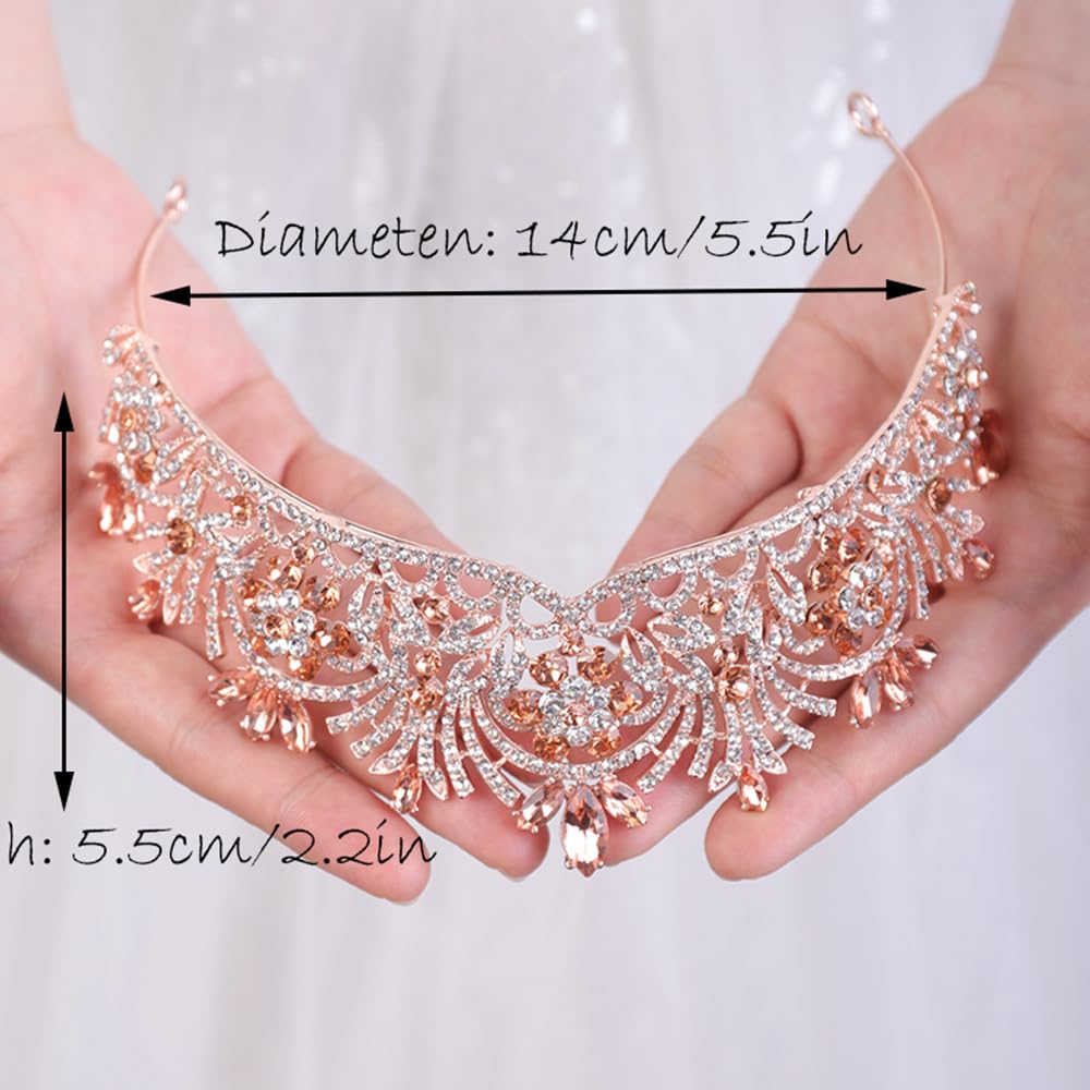 JWICOS Crystal Wedding Tiara Crown for Brides - Perfect for Bridal Party & Photos