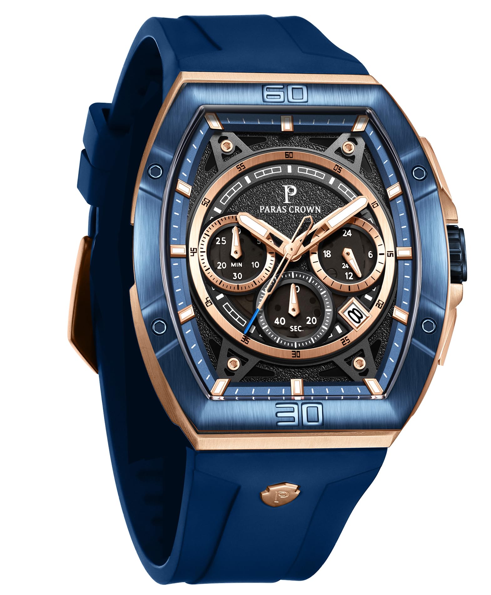 Luxury Tonneau Quartz Watch for Men - Japanese Movement, Waterproof Sports Watch - Perfect for Gifting, Business, and Outdoor Activities