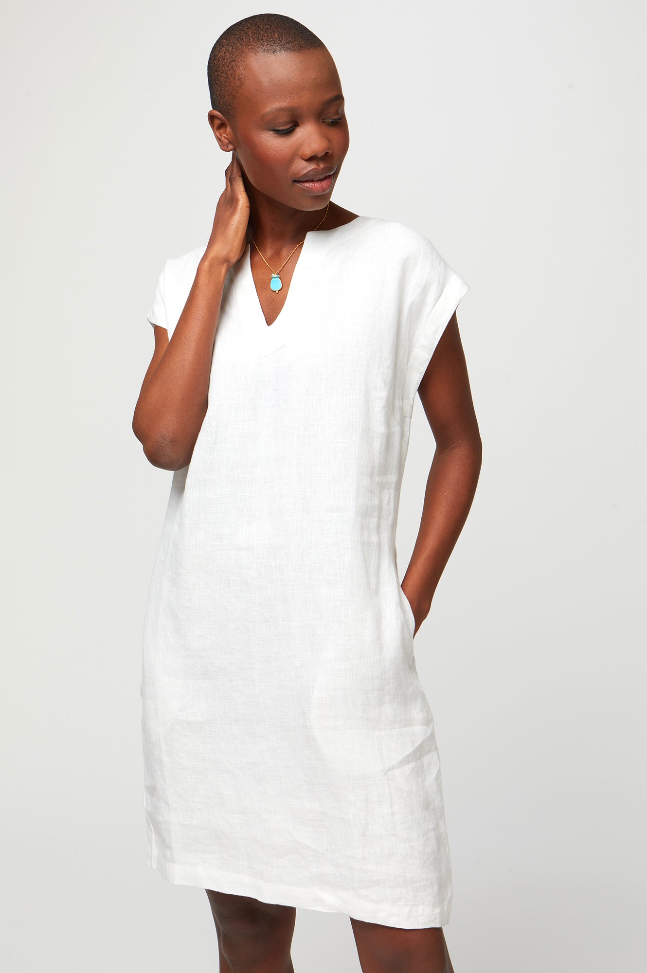 Dori Linen Dress for Women - Breathable White Summer Maxi Dress | Perfect for Beach Vacations, Brunch Dates & Casual Outings