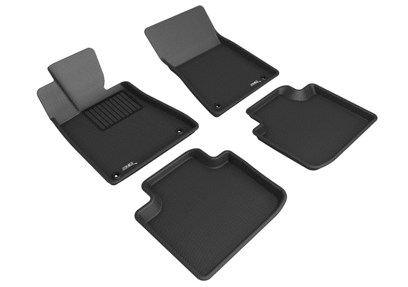 3D MAXpider Custom Fit All-Weather Floor Mats for 2005-2011 Lexus GS (KAGU Series) - Premium Black Car Mats R1/R2 - Waterproof & Durable Protection for Sedan Interior