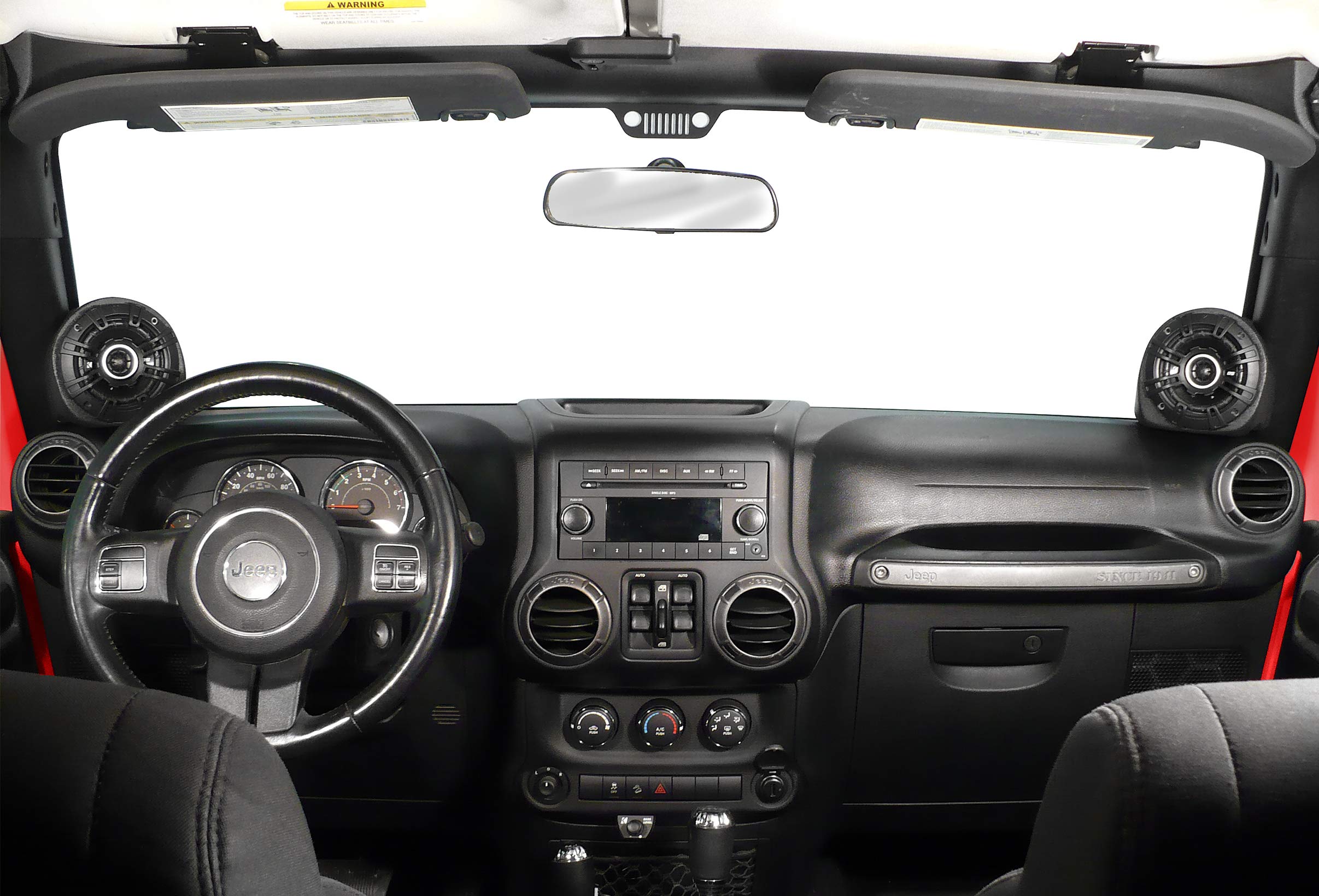 Jeep Wrangler JK & Unlimited (2007-2014) Pillar Pod Speaker Enclosures - Compatible with Non-Premium Factory Systems (No Infinity/Alpine) | Perfect for Off-Road Audio Upgrades & Custom Car Stereo Installations