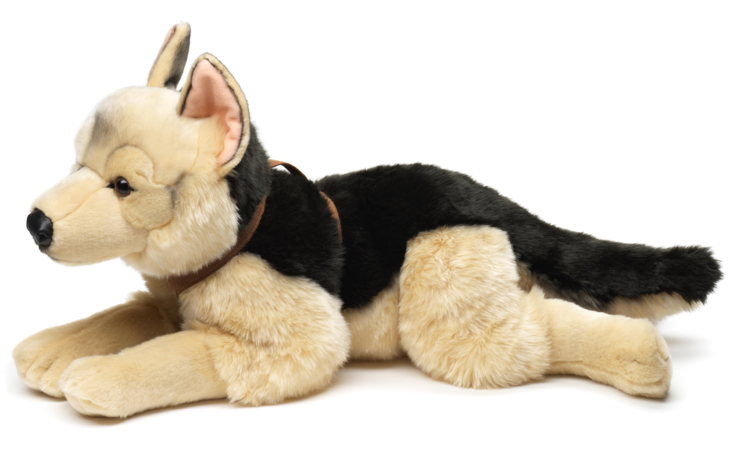 Uni-Toys - German Shepherd Plush Dog with Harness - 65 cm Stuffed Animal, Soft Toy for Kids & Adults - Perfect for Cuddling, Gifts, and Home Decor