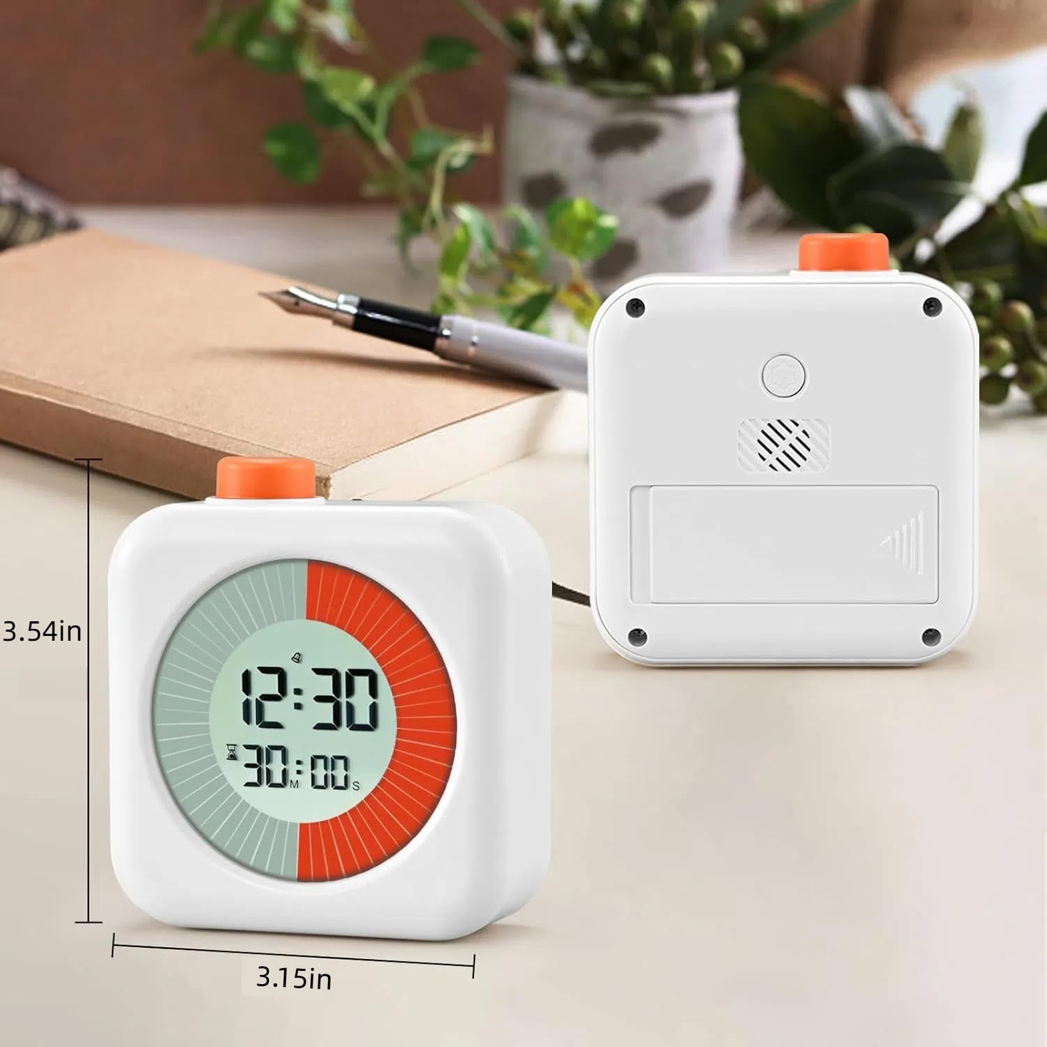 EooCoo Digital Visual Timer - 60 Minute Countdown Timer for Kids & Adults | Time Management Tool with Alarm Clock & Stopwatch (3-in-1) | Perfect for Homeschooling, Kitchen, Office, ADHD Focus & Back to School Supplies | Great for Classroom, Study Sessions & Productivity