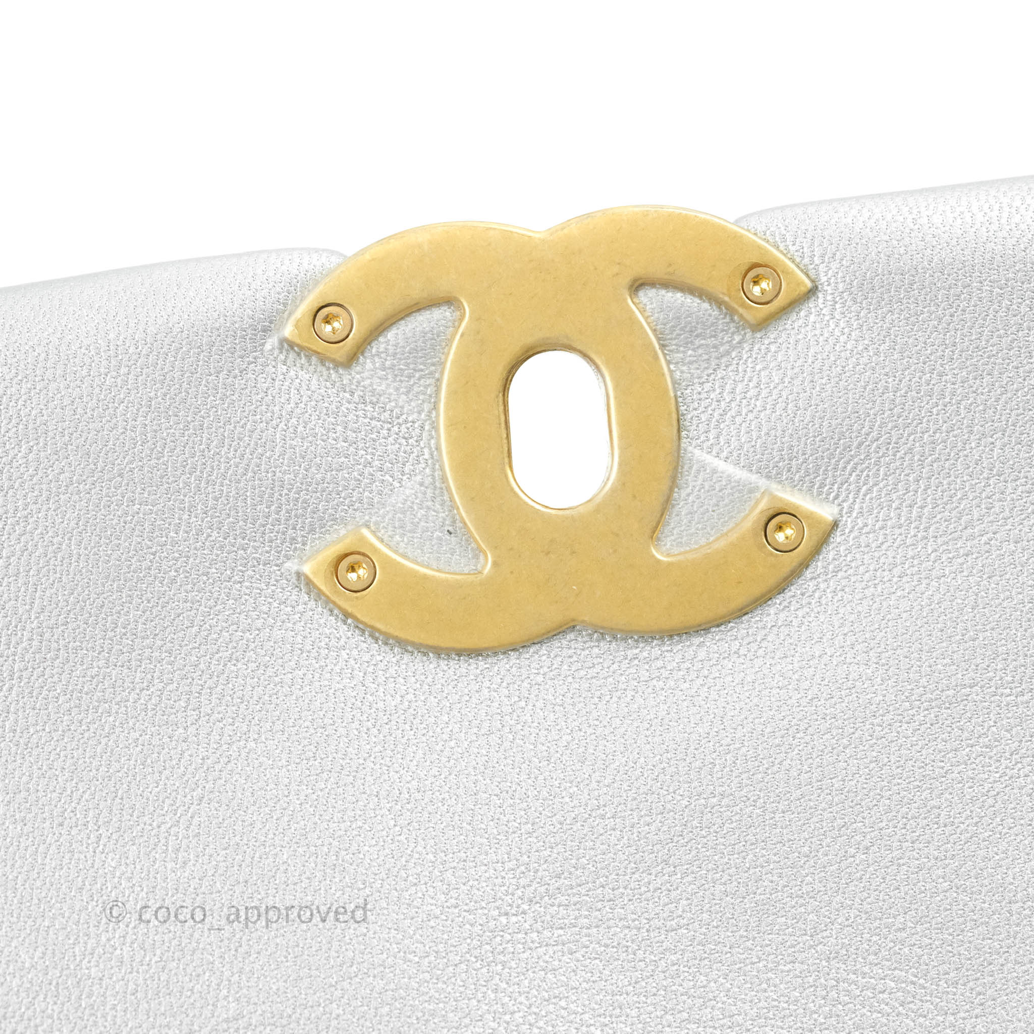 Chanel 19 Small Handbag in Silver with Mixed Hardware - Luxury Crossbody Bag for Women | Perfect for Evening Events, Date Nights & Special Occasions