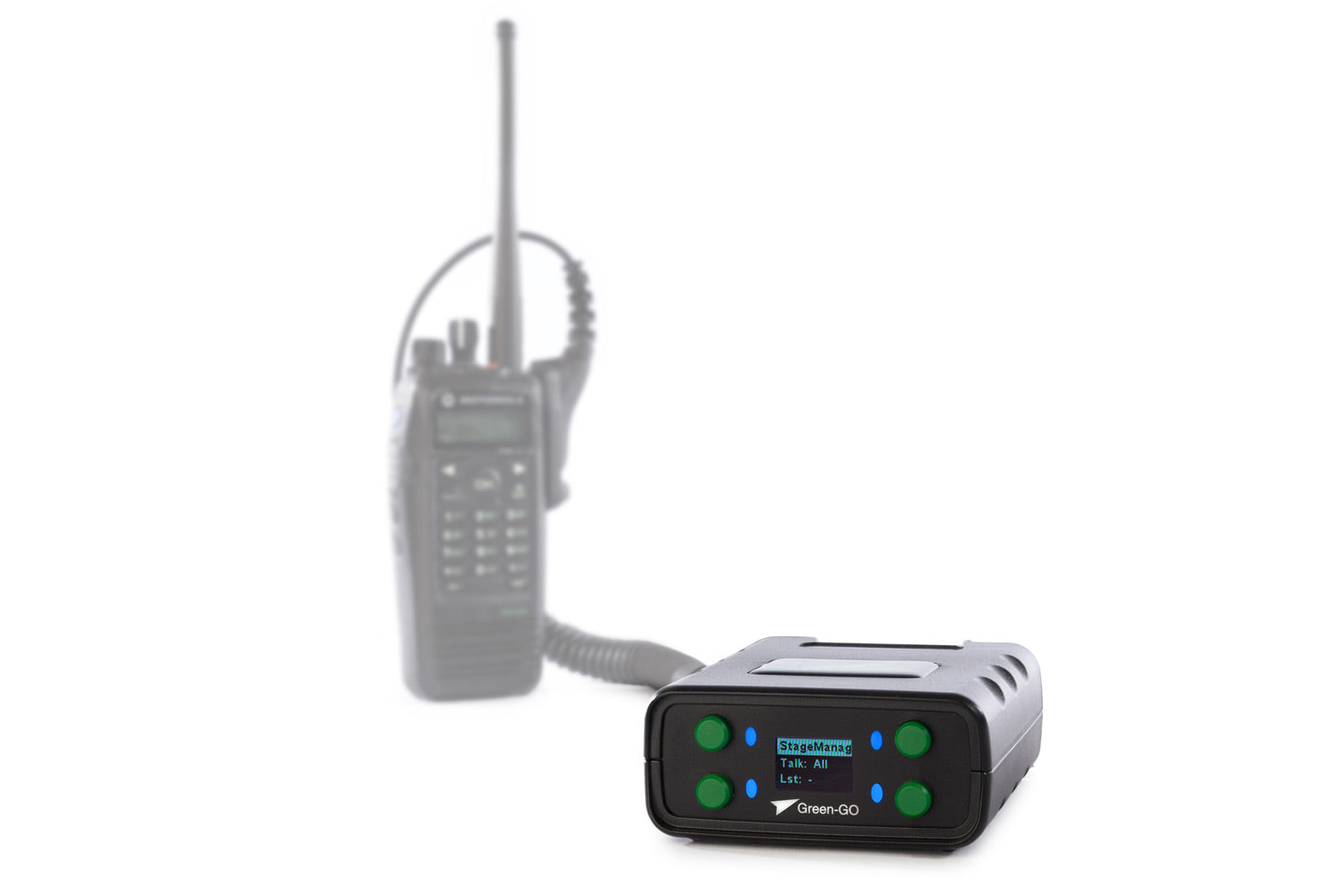 Green GO Radio Interface - Professional Wireless Intercom System for Live Events & Broadcast - Perfect for Film, Theater, and Studio Productions
