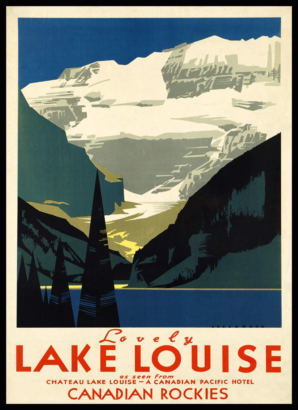 Vintage Lake Louise Banff National Park Canada Travel Poster - 16