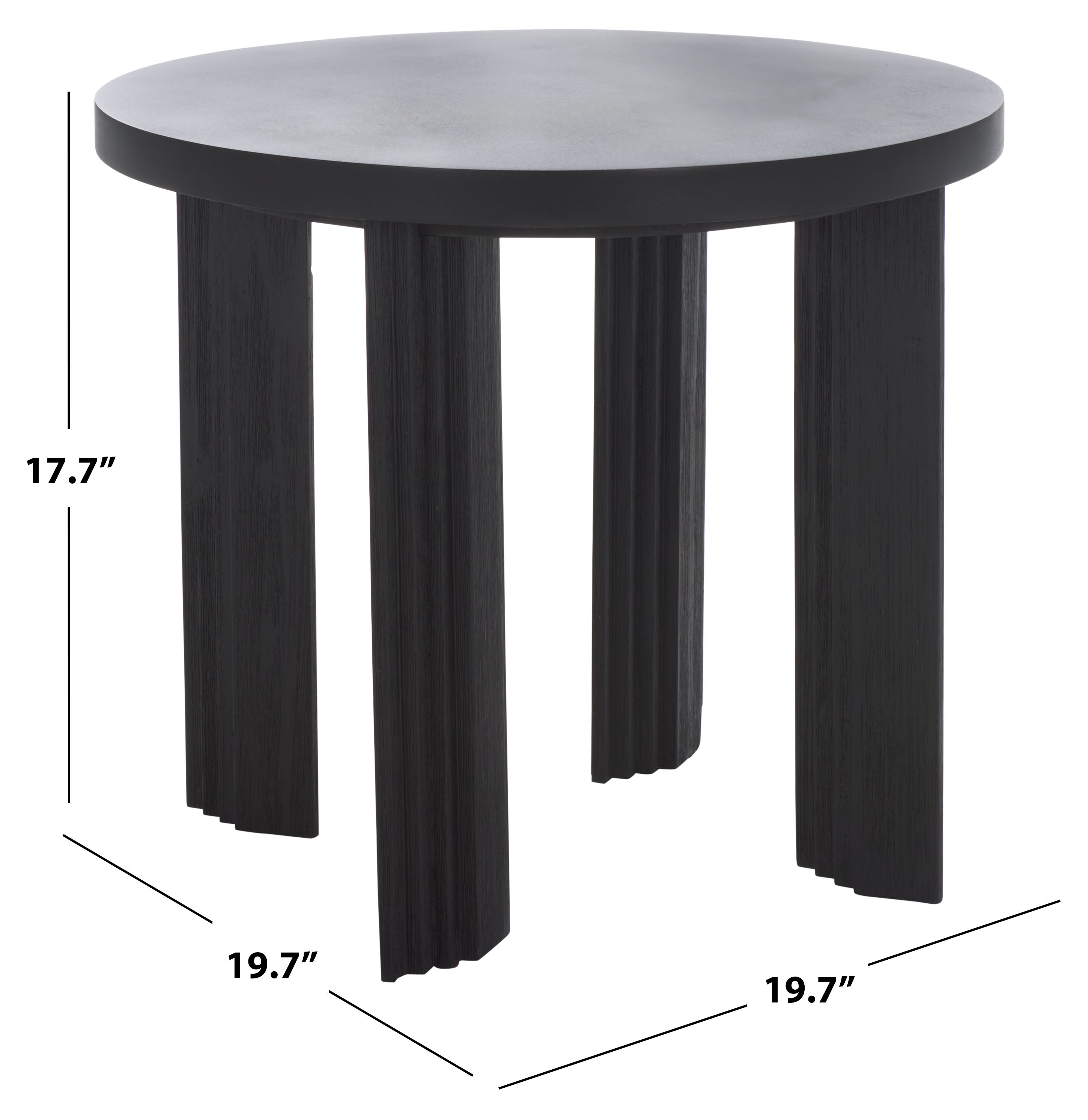 Safavieh Basilio Accent Table - Modern Side Table with Wooden Base & Glass Top for Living Room, Bedroom & Office Decor | ACC3000