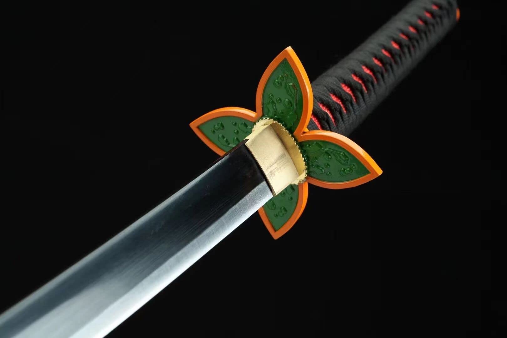 Demon Slayer Sword - Handmade 1060 Carbon Steel Samurai Katana with Full Tang Sharp Blade | Japanese Anime Cosplay Sword | Real Metal Weapon for Collectors, Martial Arts & Anime Enthusiasts | Perfect for Cosplay, Display & Training