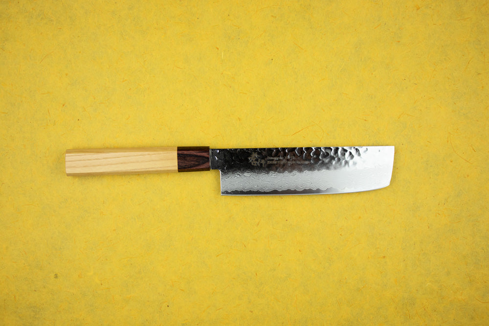 Premium Sakai Takayuki VG10 33-Layer Damascus Nakiri Knife 160mm - Japanese Vegetable & Herb Chopping Knife for Professional Chefs & Home Cooking