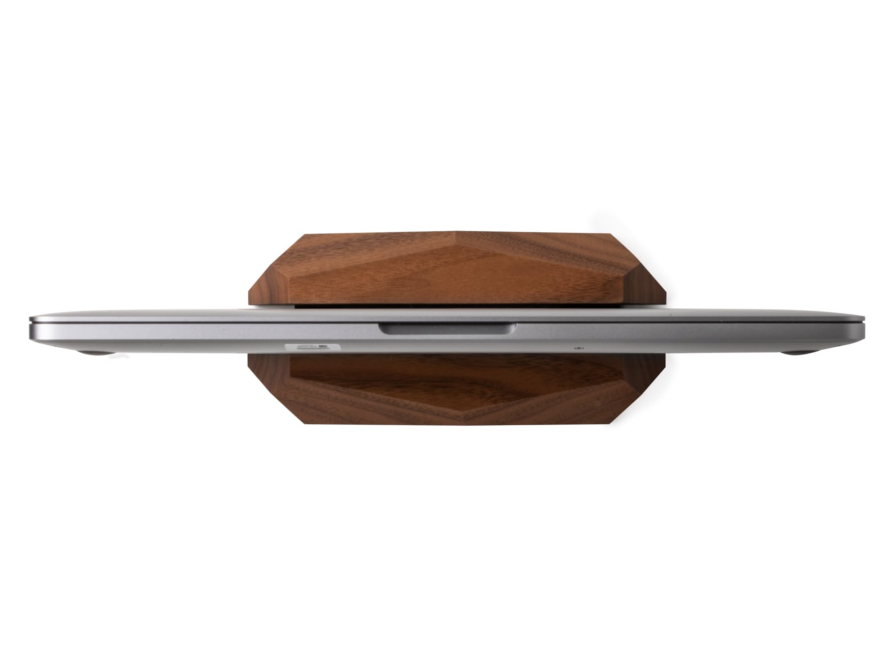 Premium Oakywood Vertical Laptop Stand - Adjustable Walnut & Oak Wooden Dock for MacBook Pro/Air, iPad - Handmade Computer Stand for Home & Office Workspace Organization