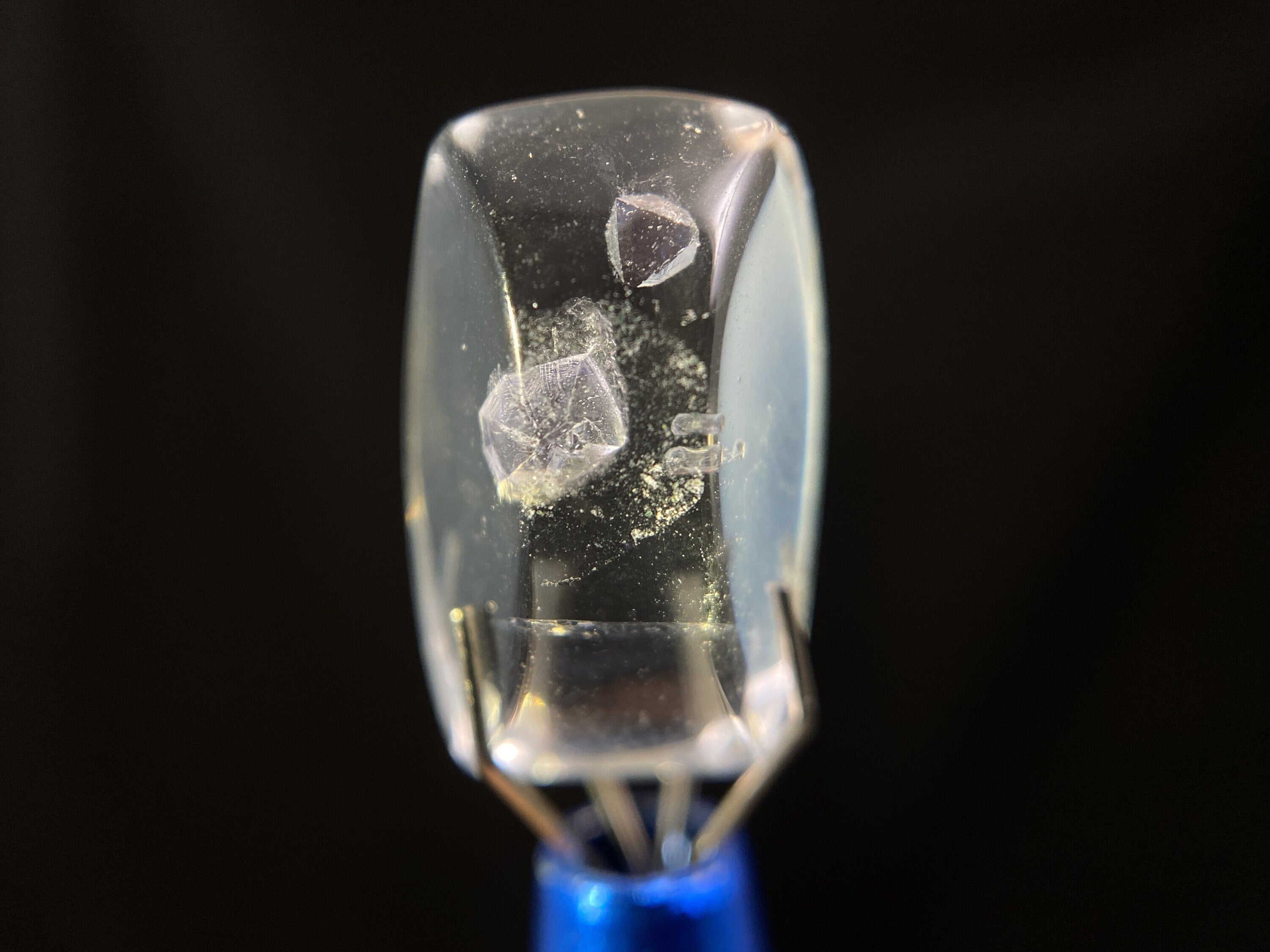 Natural Fluorite in Clear Quartz Crystal Cabochon - Rare Gemstone for Jewelry Making, Healing Crystals & DIY Crafts - Perfect for Pendants, Rings & Spiritual Healing (Item #47453)