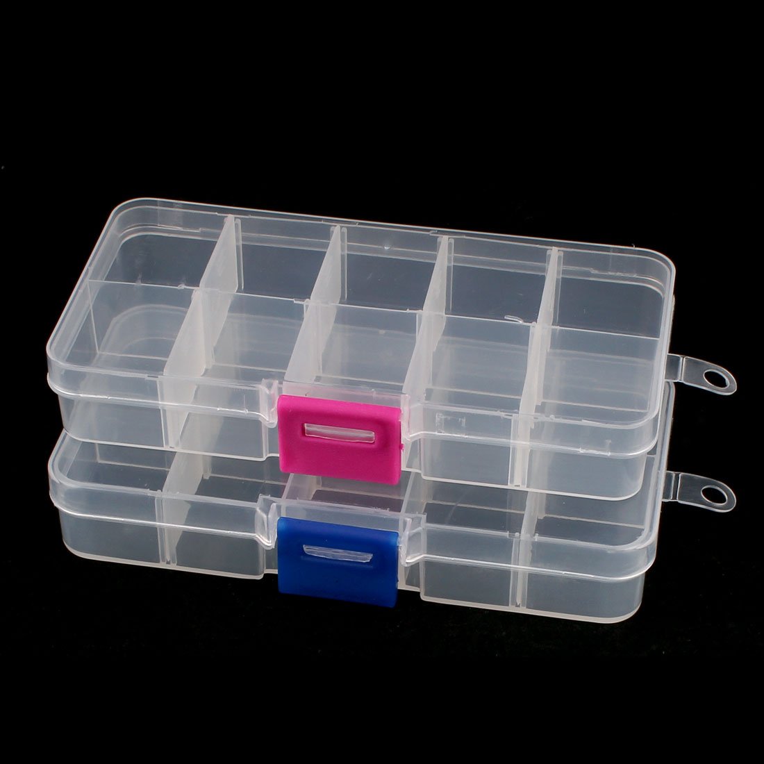 4-Piece Plastic Tool Organizer Set - 10 Adjustable Slots Storage Case for Jewelry, Beads & Small Tools - Portable Toolbox for Crafting, DIY Projects & Workshop Organization