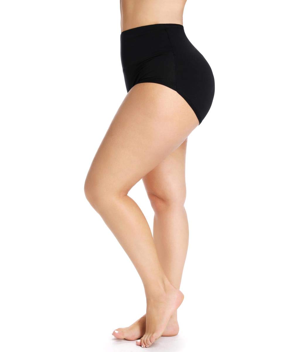 Bycc Bynn Women's Stretch Cotton Underwear - Plus Size High Waisted Tummy Control Panties Briefs (6 Pack) - Comfortable Everyday Wear for Work, Yoga & Sleep
