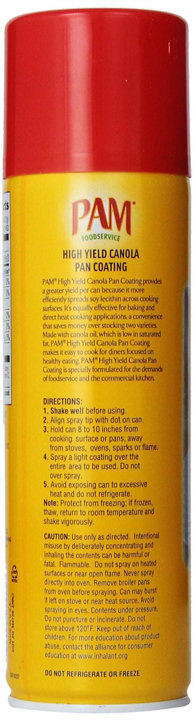 Pam High Yield Canola Non-Stick Cooking Spray - 17 oz (Pack of 1) | Ideal for Baking, Grilling & Frying | Healthy Oil Alternative for Kitchen