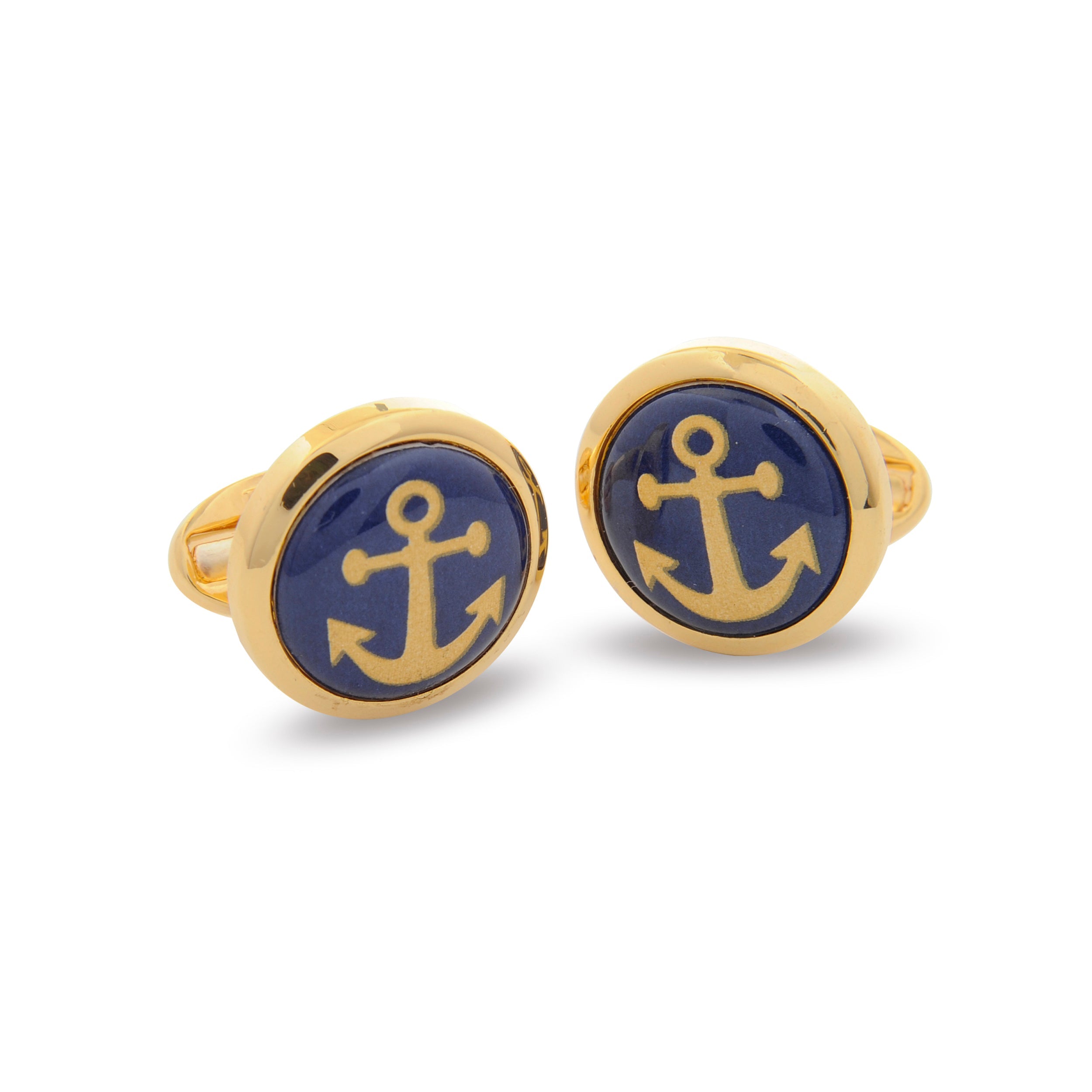 Elegant Gold Anchor Cufflinks for Men - Classic Nautical Style Dress Accessories - Perfect for Weddings, Business Meetings & Formal Events